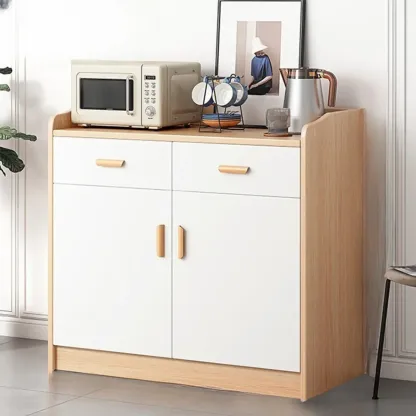 Modern Wooden Filing Cabinet with Drawers & Shelves for Office Image - 29