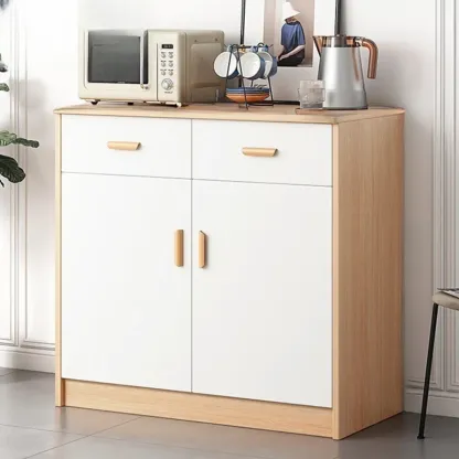 Modern Wooden Filing Cabinet with Drawers & Shelves for Office Image - 30