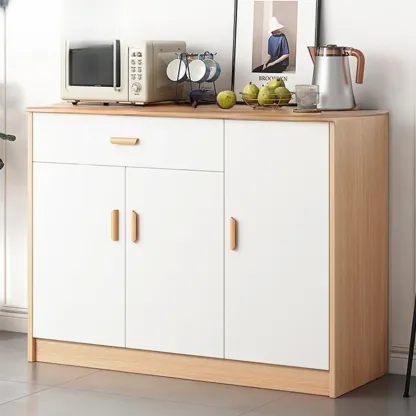 Modern Wooden Filing Cabinet with Drawers & Shelves for Office Image - 31