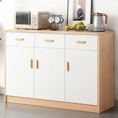 Modern Wooden Filing Cabinet with Drawers & Shelves for Office Image - 33
