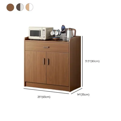 Modern Wooden Filing Cabinet with Drawers & Shelves for Office Image - 38