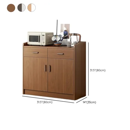Modern Wooden Filing Cabinet with Drawers & Shelves for Office Image - 39
