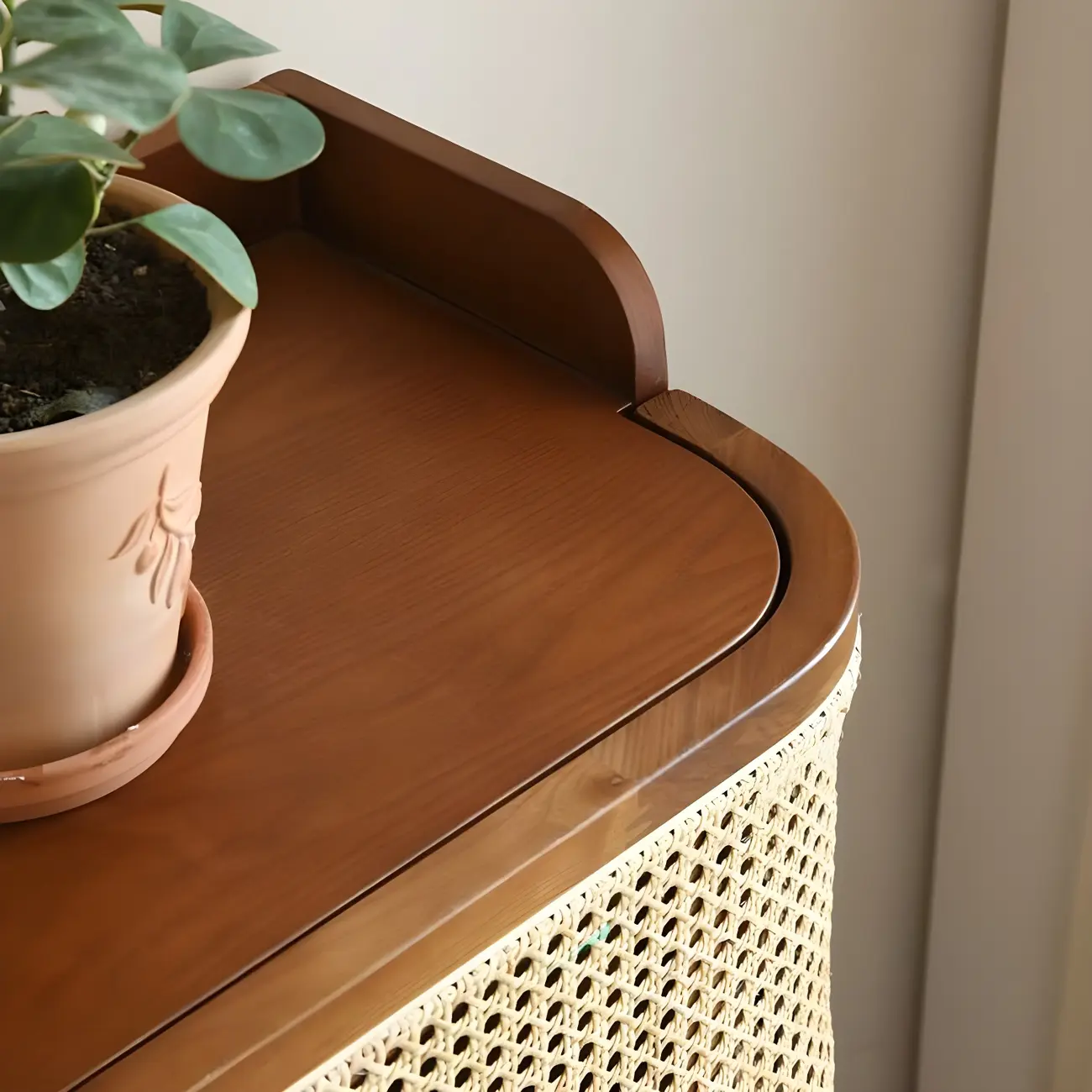 Bohemian 6-Tier Solid Wood Shoe Storage Cabinet with Door Image - 4 | homeyfad