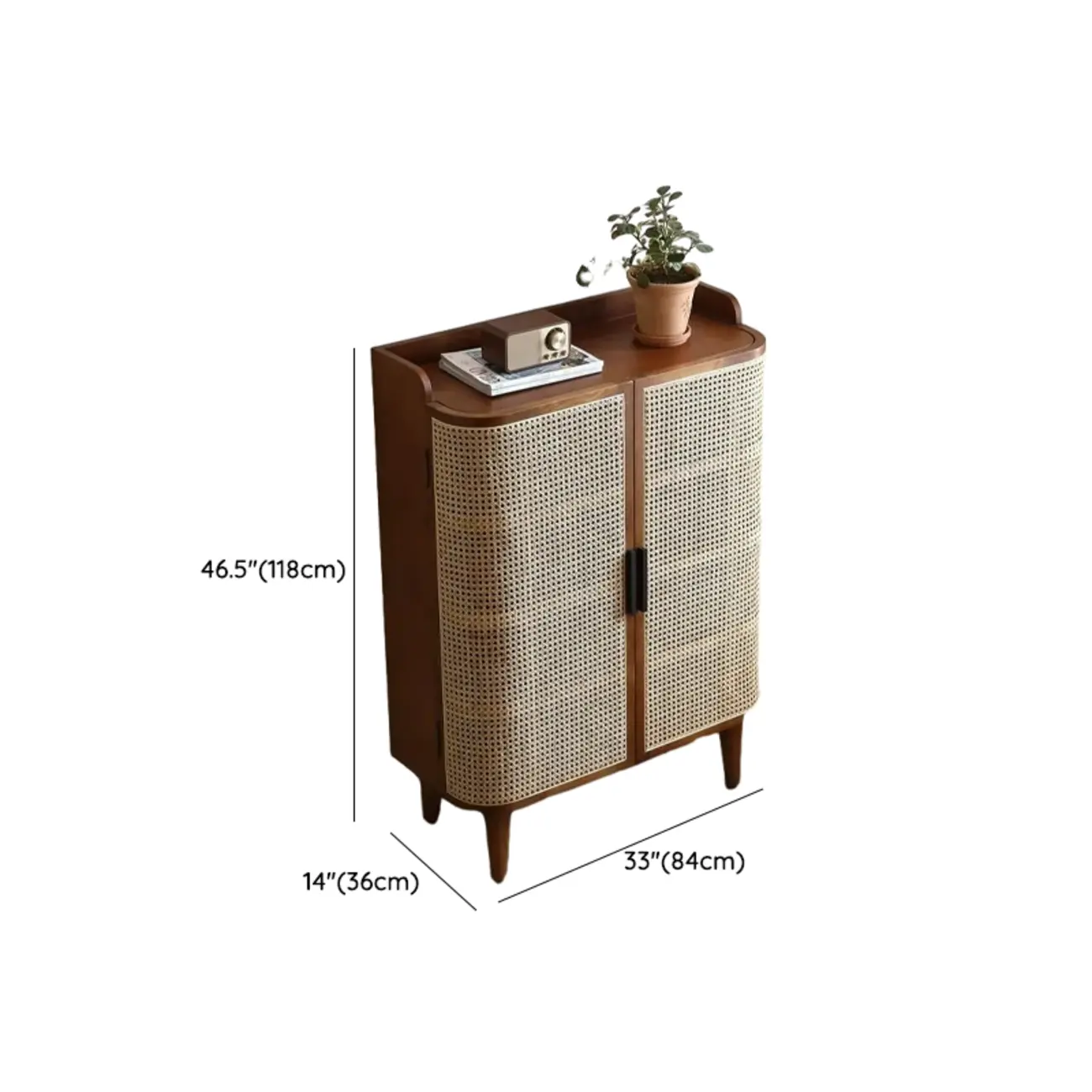 Bohemian 6-Tier Solid Wood Shoe Storage Cabinet with Door #size | homeyfad