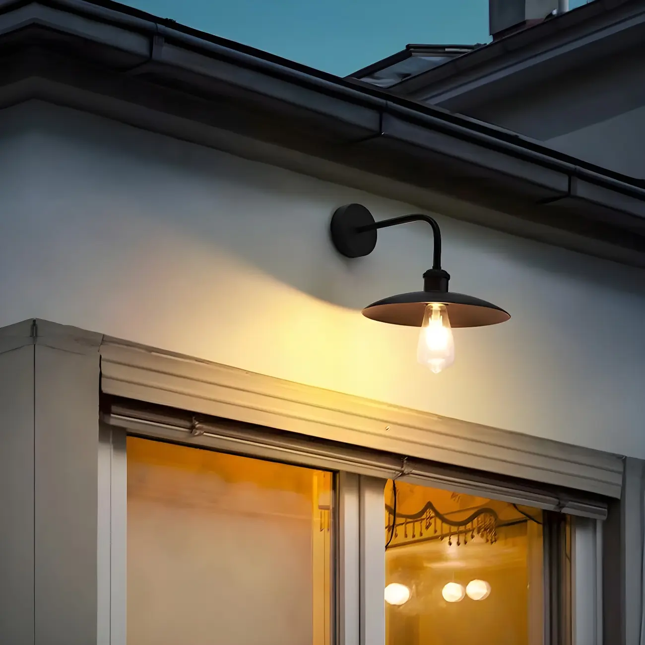 Industrial Black Metal Wall Light with LED for Outdoors Image - 3 | homeyfad