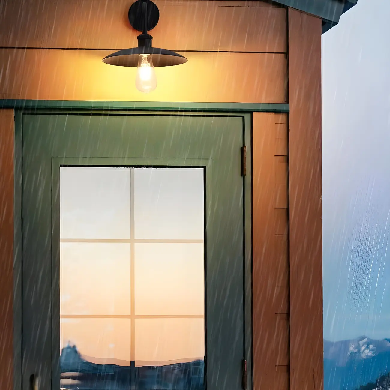 Industrial Black Metal Wall Light with LED for Outdoors Image - 4 | homeyfad