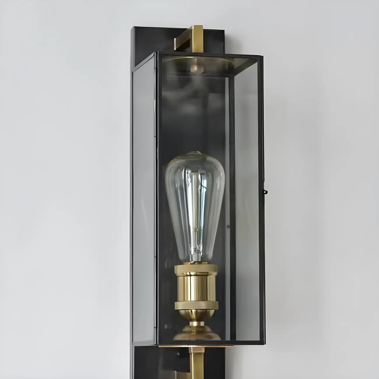 Gold Glass Small Black Modern Geometric LED Wall Sconce | homeyfad