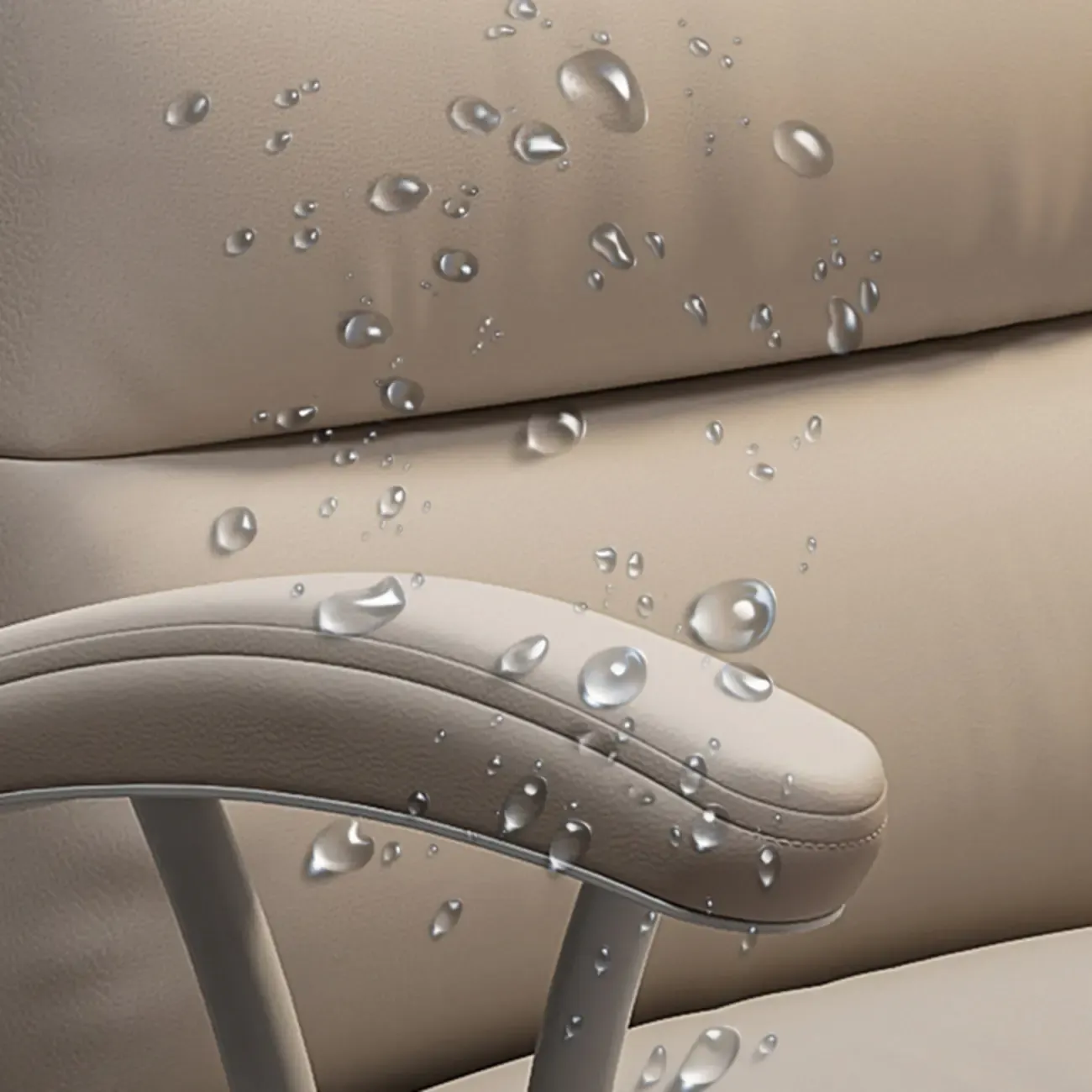 Modern Leather Adjustable Swivel Office Desk Chair Image - 4