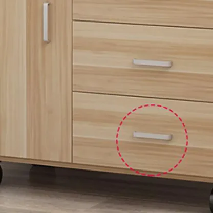 Elegant Wooden Lockable Filing Cabinet with 3-Drawers for Office Image - 13