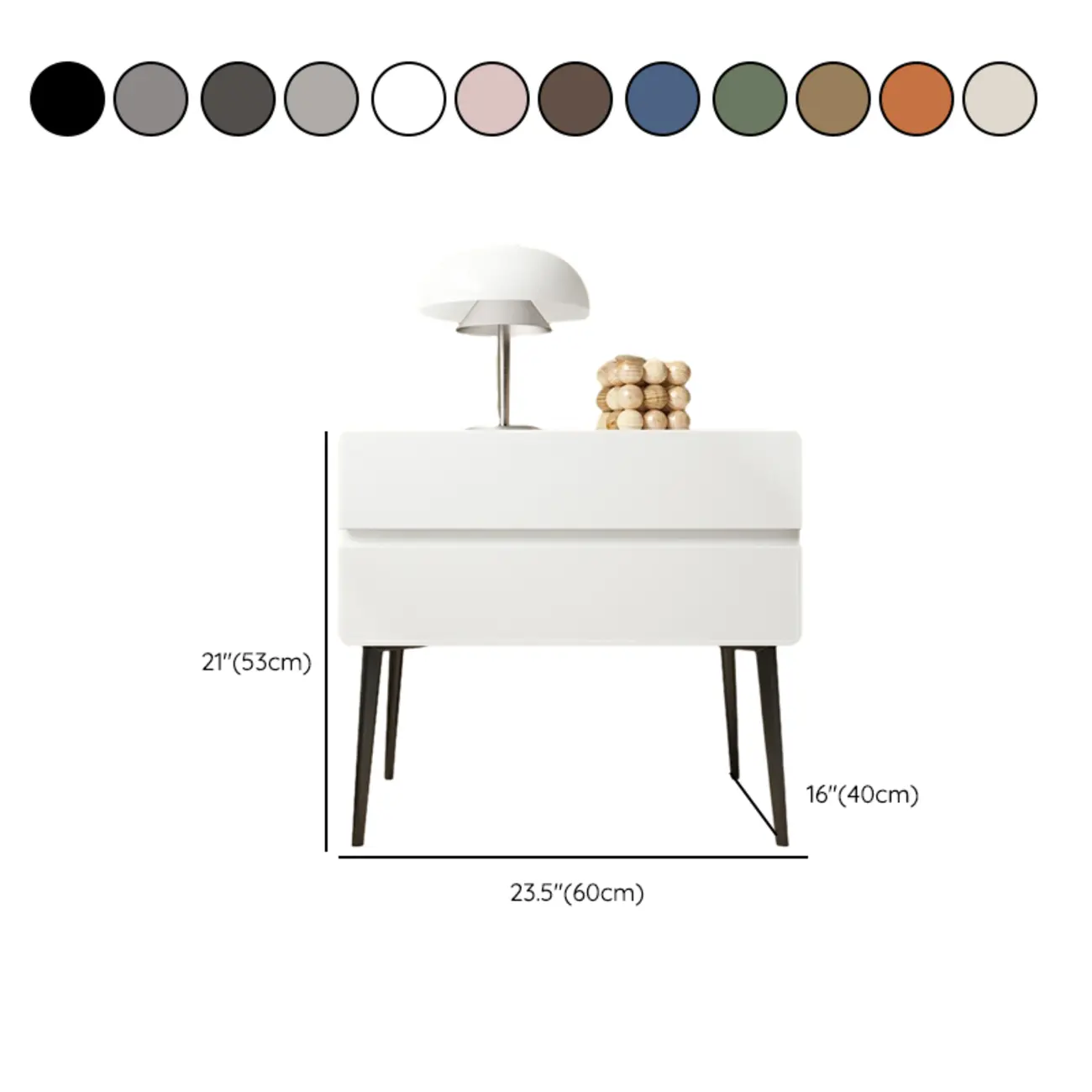 Scandinavian Pine Wood Leggy 2-Drawer Nightstand Image - 20 | homeyfad