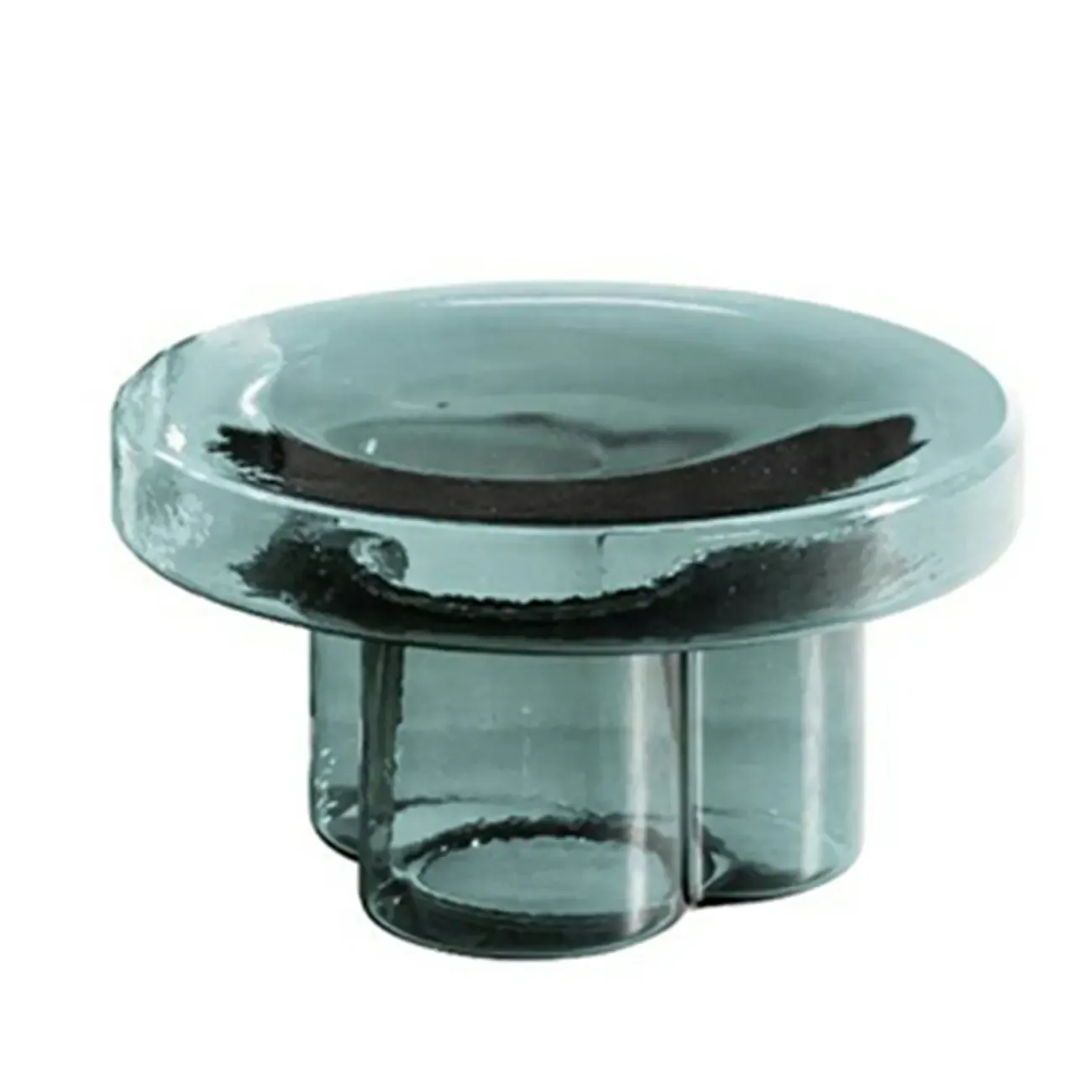 Stylish Glass Round Accent Side Table for Living Room Image - 2