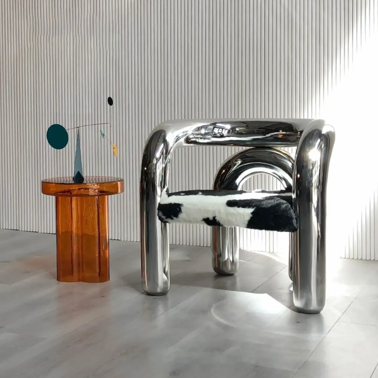 Stylish Glass Round Accent Side Table for Living Room Image - 4