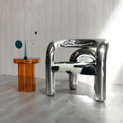 Stylish Glass Round Accent Side Table for Living Room Image - 4