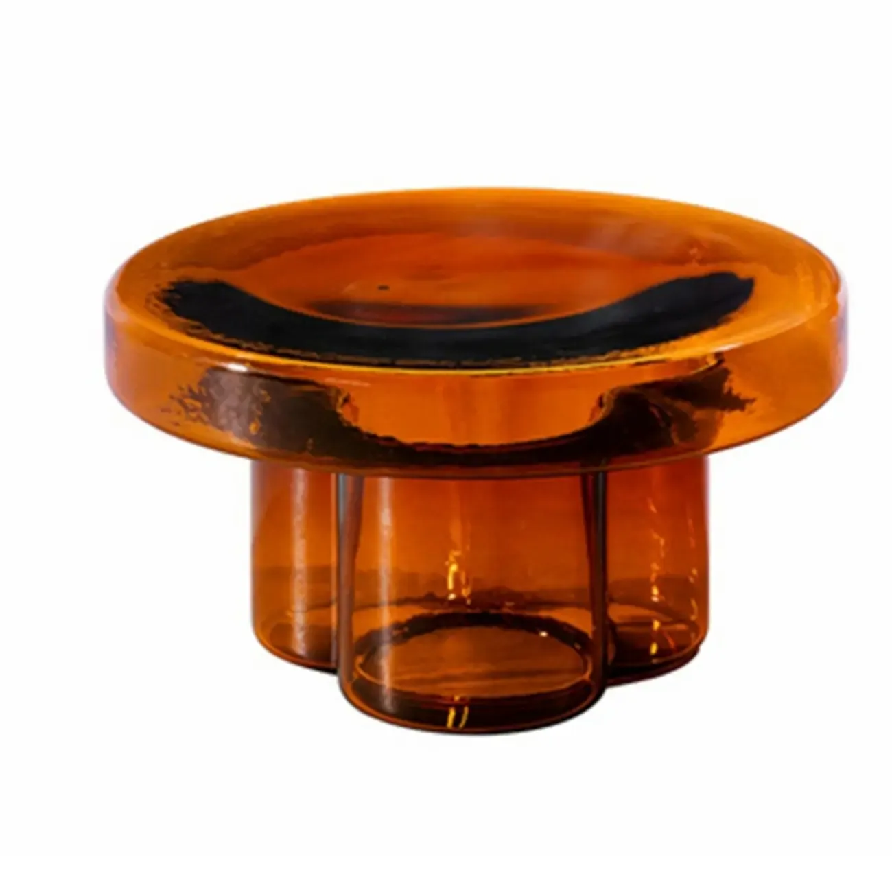 Stylish Glass Round Accent Side Table for Living Room Image - 5