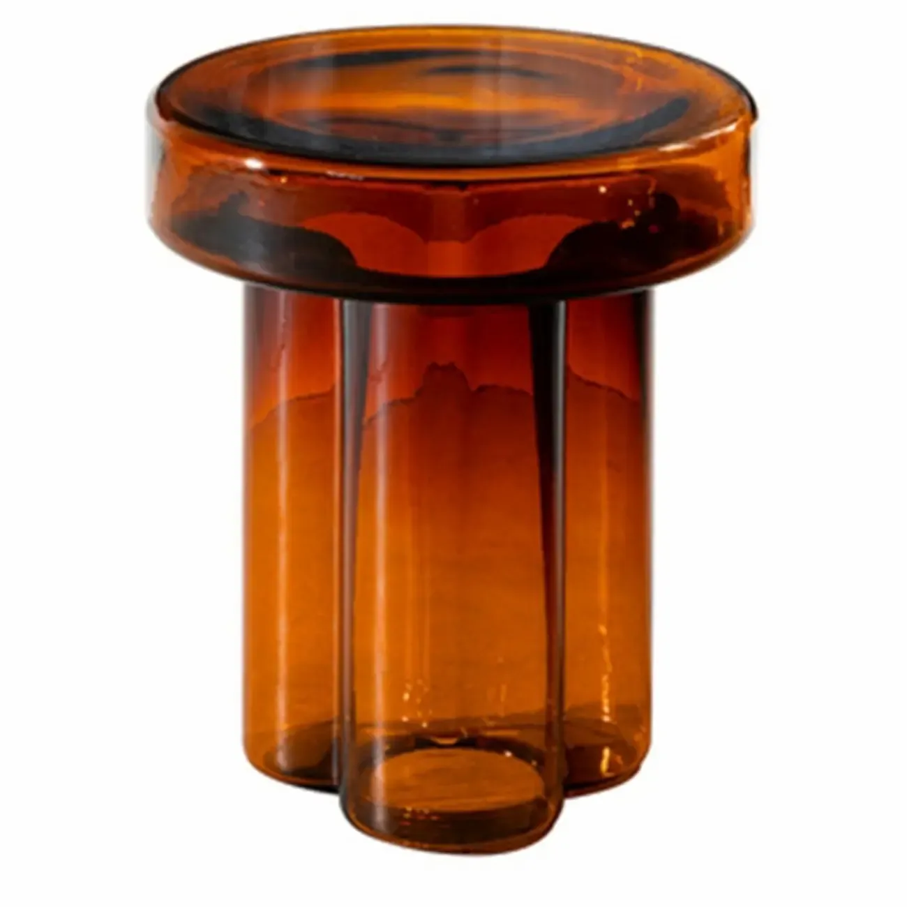 Stylish Glass Round Accent Side Table for Living Room Image - 7