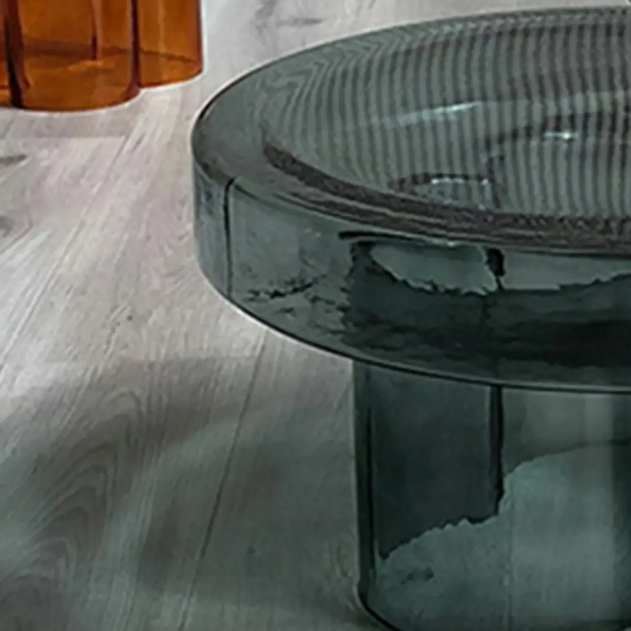 Stylish Glass Round Accent Side Table for Living Room Image - 10