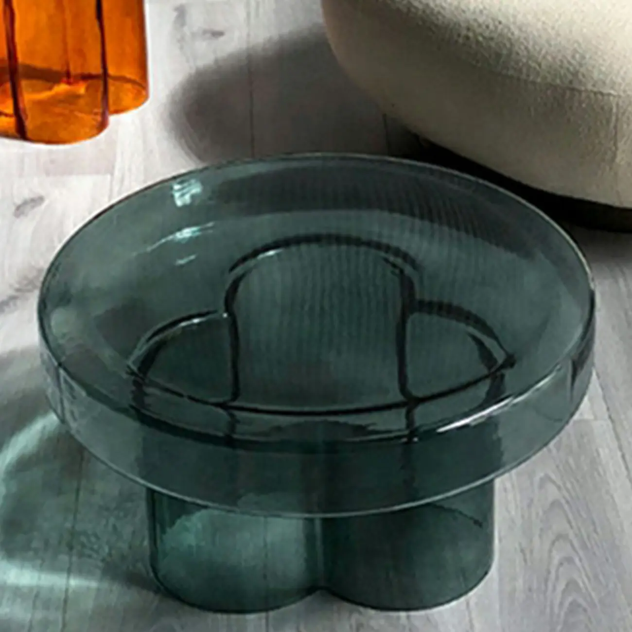 Stylish Glass Round Accent Side Table for Living Room Image - 11 | homeyfad