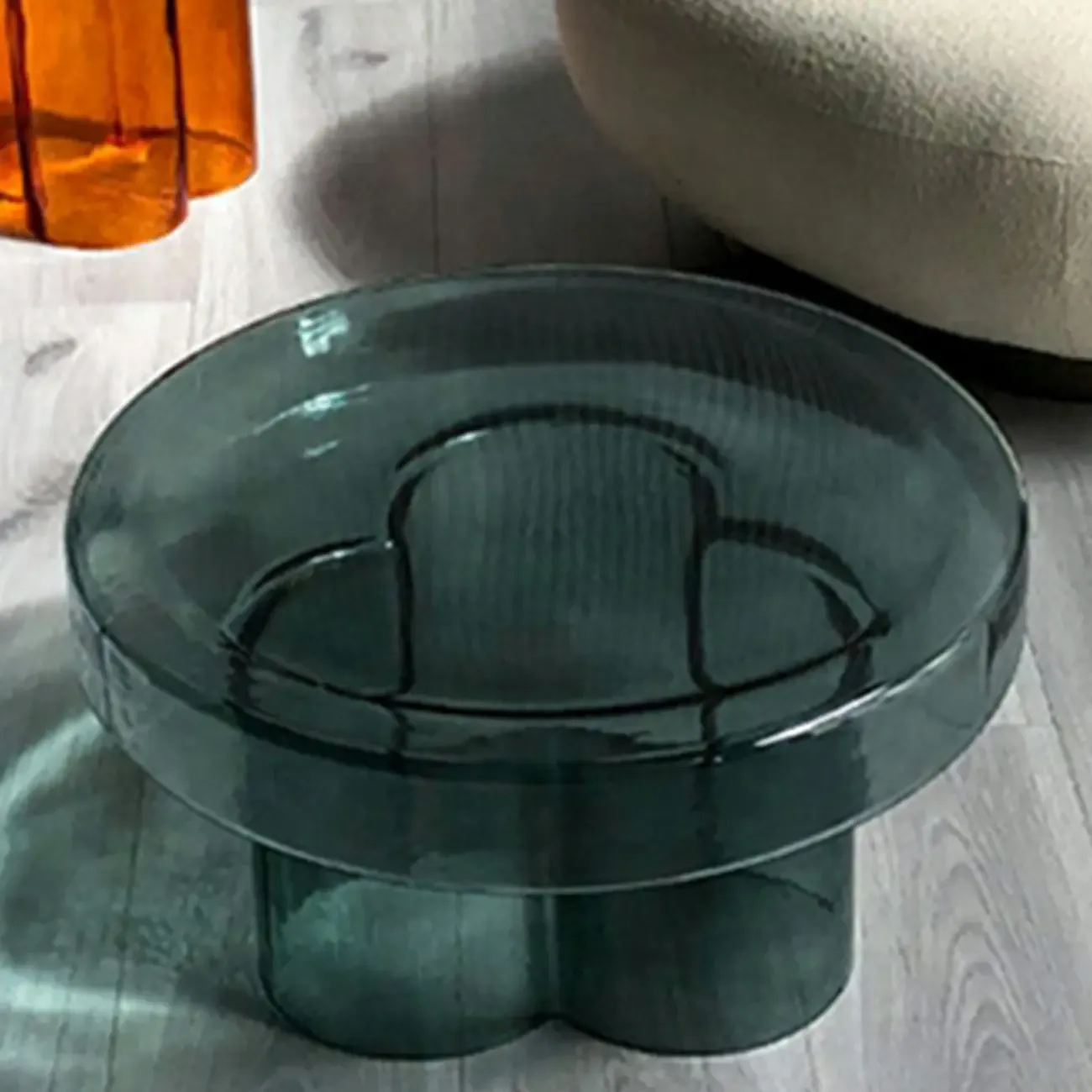Stylish Glass Round Accent Side Table for Living Room Image - 11