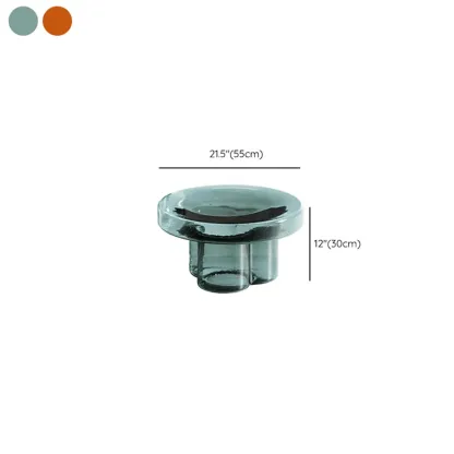 Stylish Glass Round Accent Side Table for Living Room #size