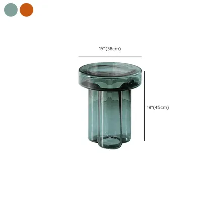 Stylish Glass Round Accent Side Table for Living Room Image - 14