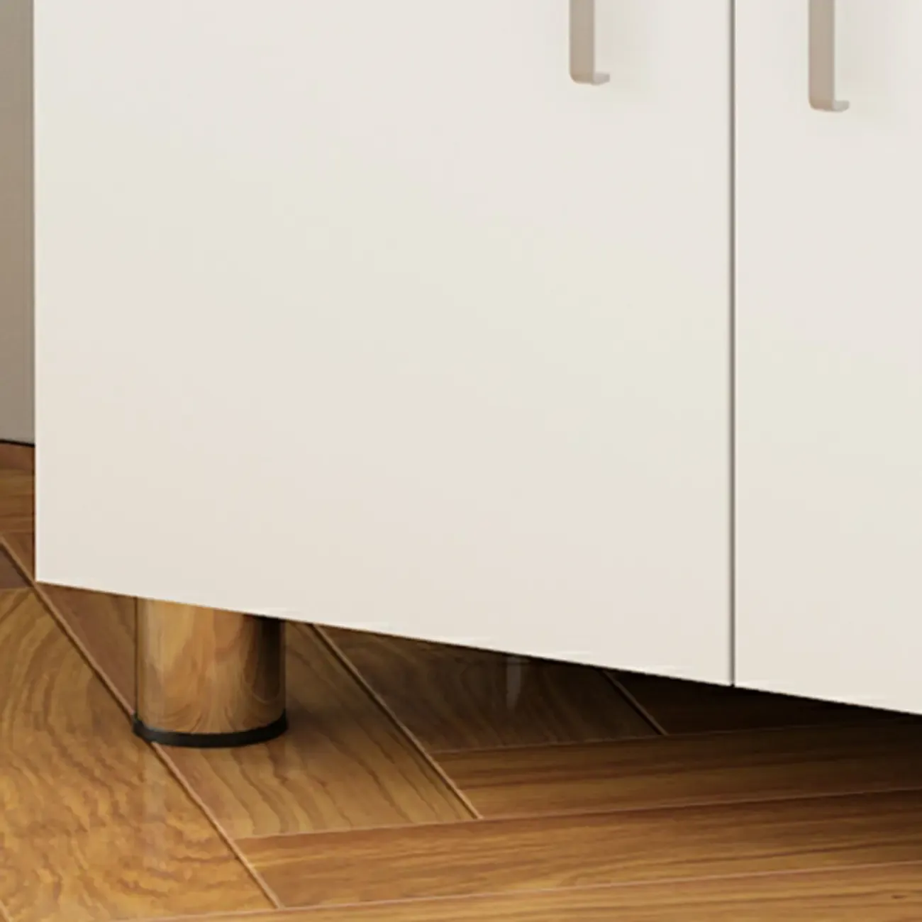 Durable Natural White Wooden Lockable Filing Cabinet for Office Image - 6