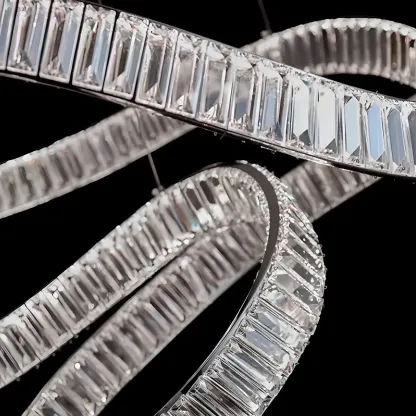 Gold Spiral Crystal Chandeliers Modern Artistic Design Image - 7