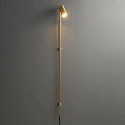 Industrial Black Plug In Wall Sconce with Adjustable Head