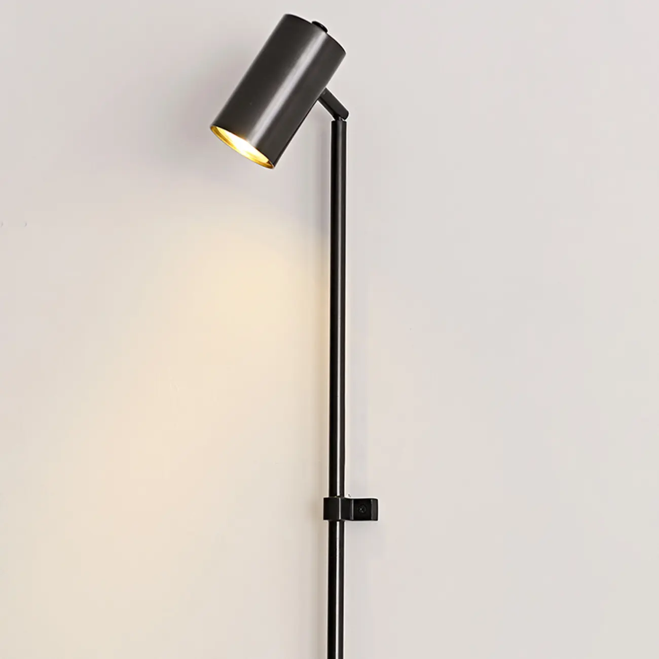 Industrial Black Plug In Wall Sconce with Adjustable Head | homeyfad