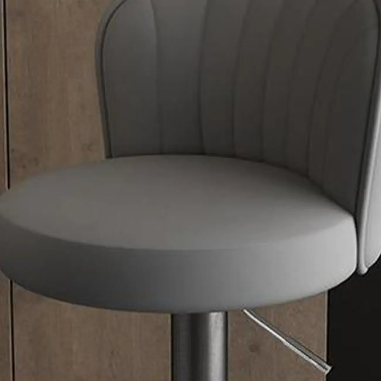 Modern Leather Adjustable Swivel Bar Stools with Back Image - 13