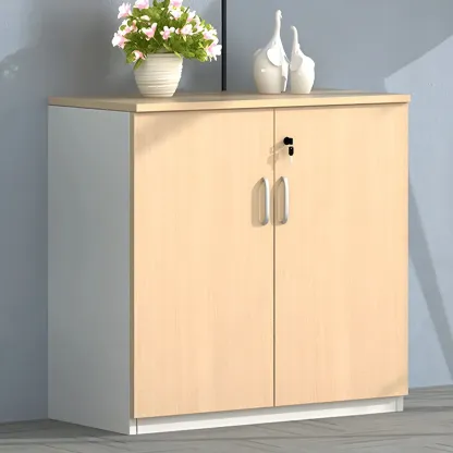 Glam Natural Wooden Large Filing Cabinets with Shelves for Office Image - 7