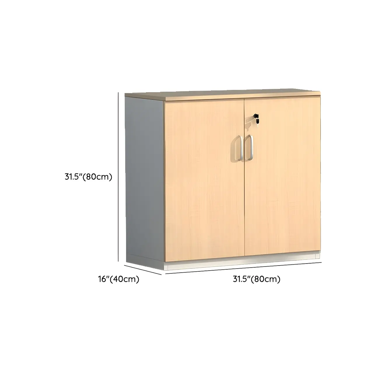 Glam Natural Wooden Large Filing Cabinets with Shelves for Office #size
