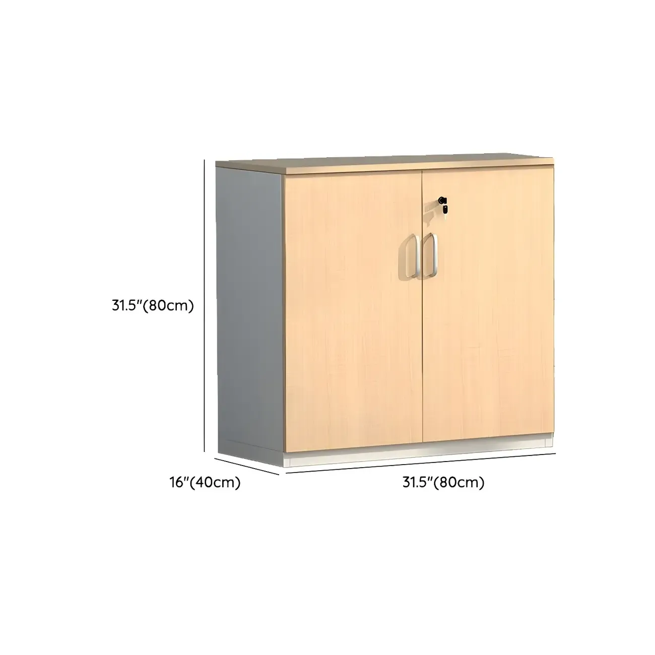 Glam Natural Wooden Large Filing Cabinets with Shelves for Office #size