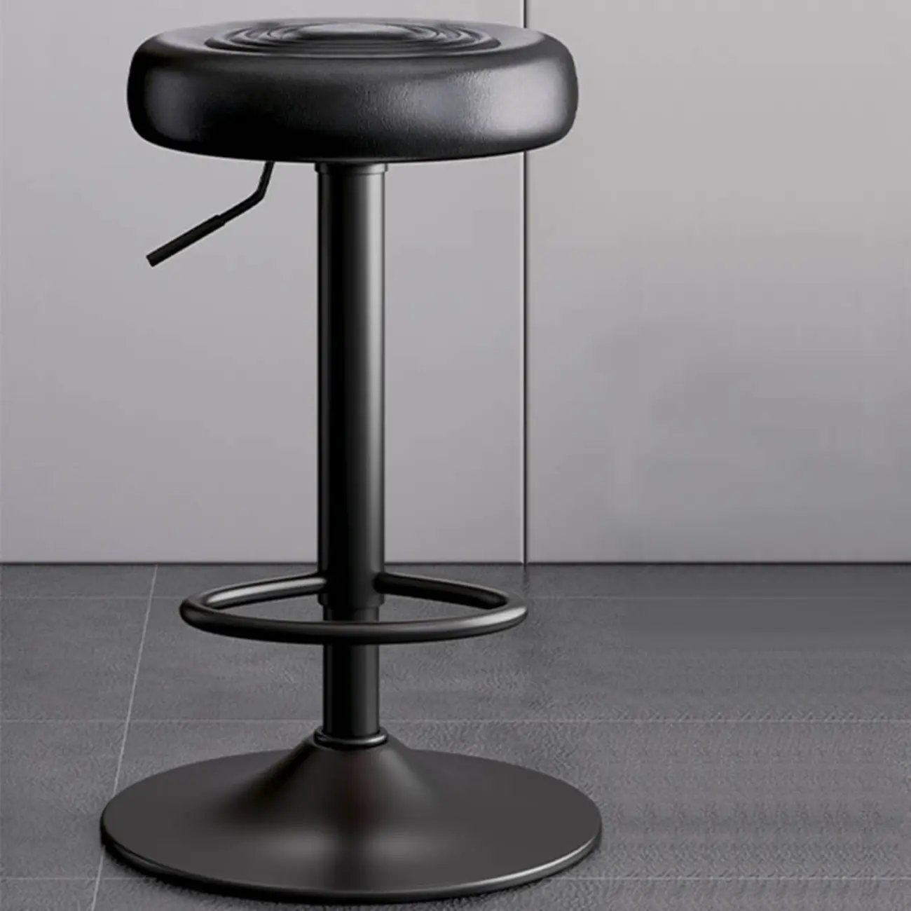 Classic Metal Round Swivel Bar Stool with Cushion for Home Bar Image - 2 | homeyfad