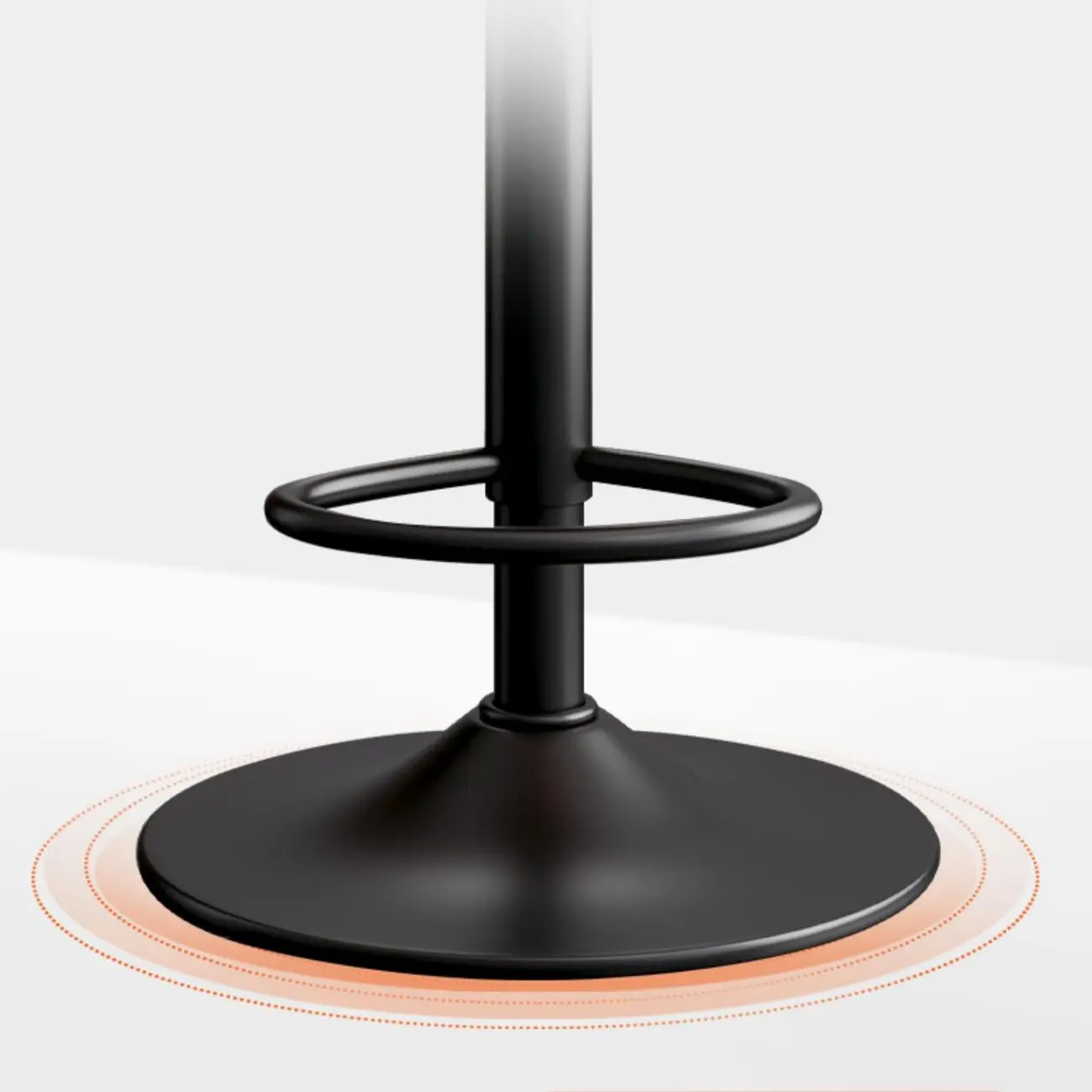 Classic Metal Round Swivel Bar Stool with Cushion for Home Bar Image - 9 | homeyfad