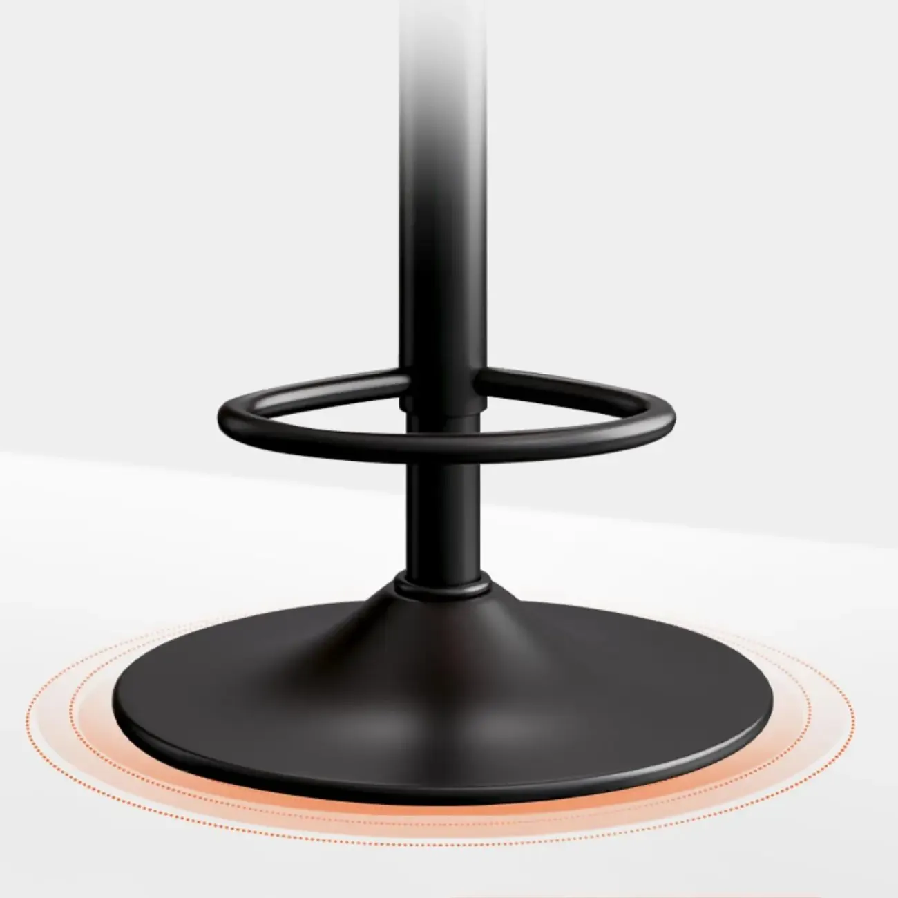 Classic Metal Round Swivel Bar Stool with Cushion for Home Bar Image - 9