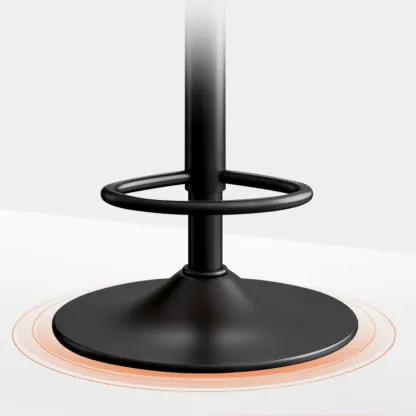 Classic Metal Round Swivel Bar Stool with Cushion for Home Bar Image - 9