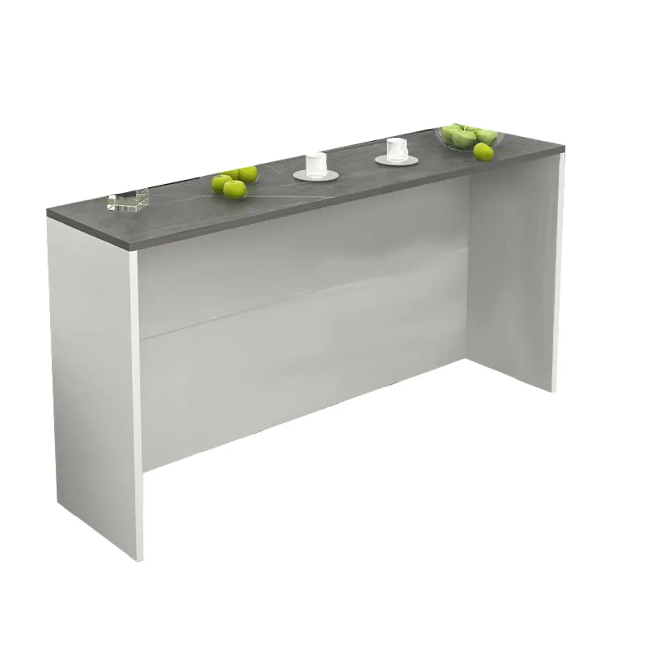 Elegance Stone Top Wood Sofa Bar Table for Living Room Image - 9 | homeyfad