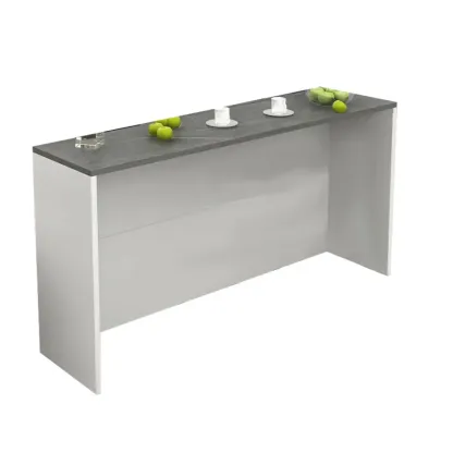 Elegance Stone Top Wood Sofa Bar Table for Living Room Image - 9