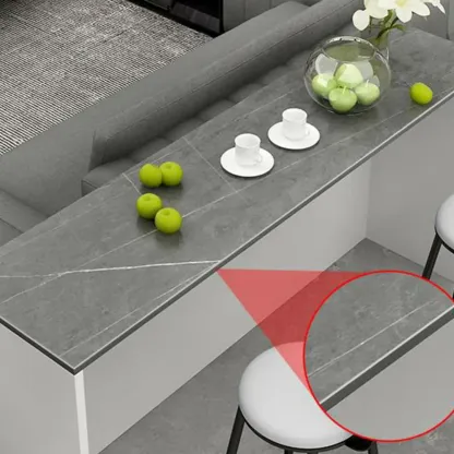 Elegance Stone Top Wood Sofa Bar Table for Living Room Image - 10