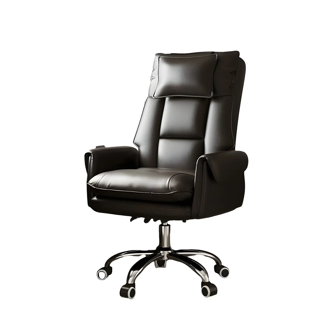 Modern High Back Ergonomic Leather Swivel Executive Office Chair Image - 9 | homeyfad