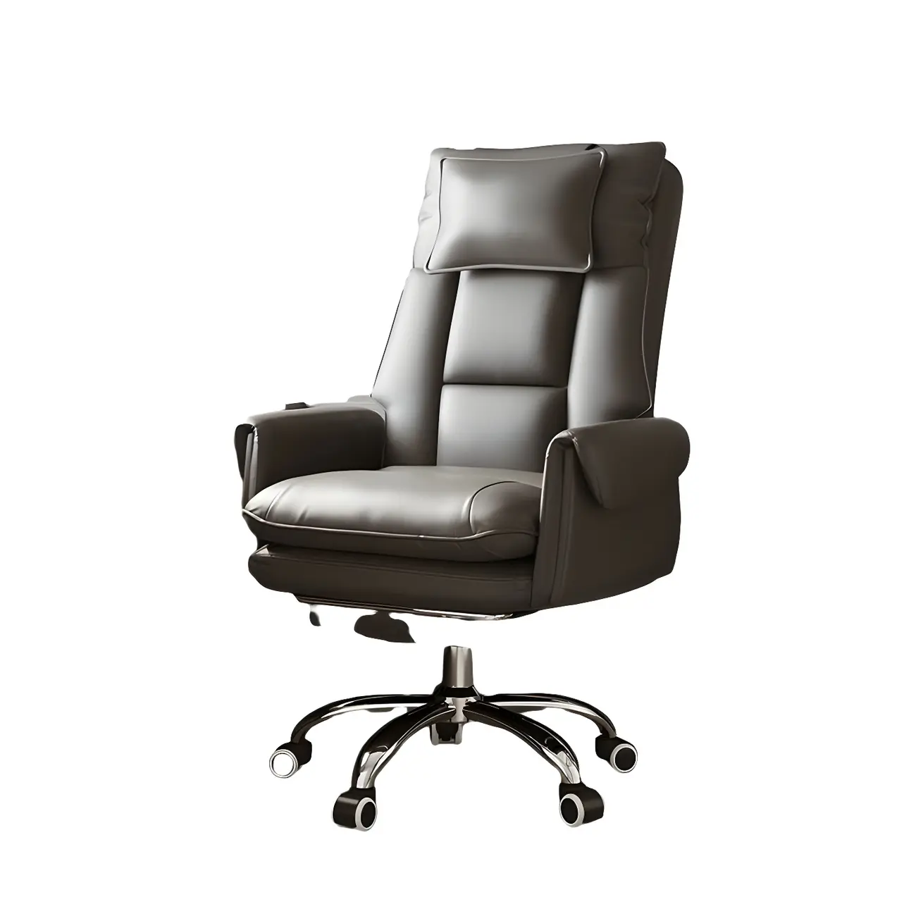 Modern High Back Ergonomic Leather Swivel Executive Office Chair Image - 17 | homeyfad