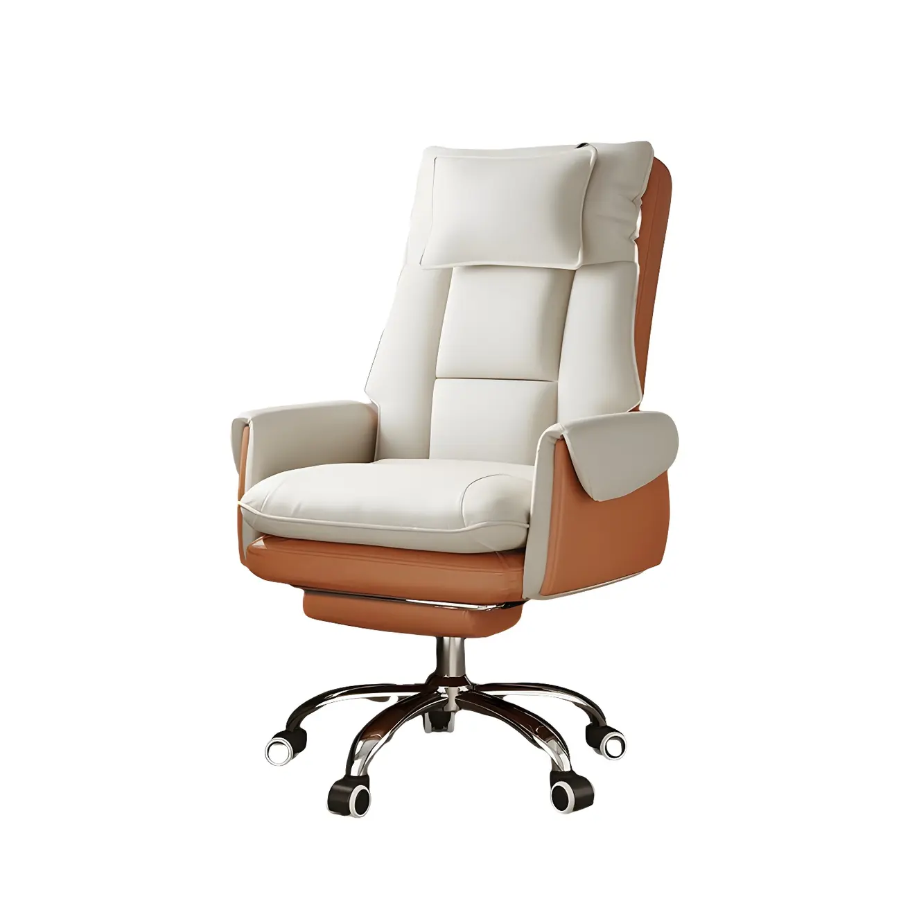 Modern High Back Ergonomic Leather Swivel Executive Office Chair Image - 20 | homeyfad