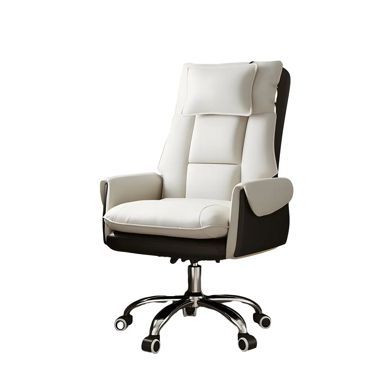 Modern High Back Ergonomic Leather Swivel Executive Office Chair Image - 15 | homeyfad