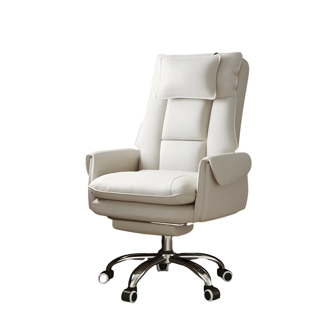 Modern High Back Ergonomic Leather Swivel Executive Office Chair Image - 18 | homeyfad
