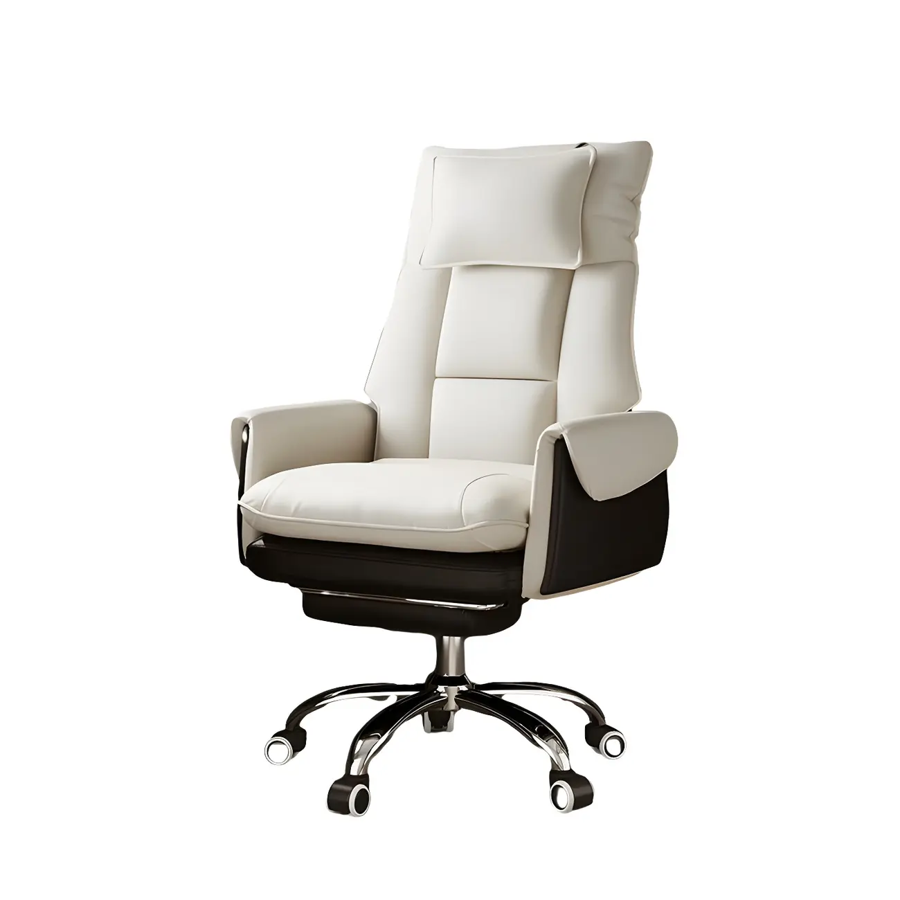 Modern High Back Ergonomic Leather Swivel Executive Office Chair Image - 14 | homeyfad