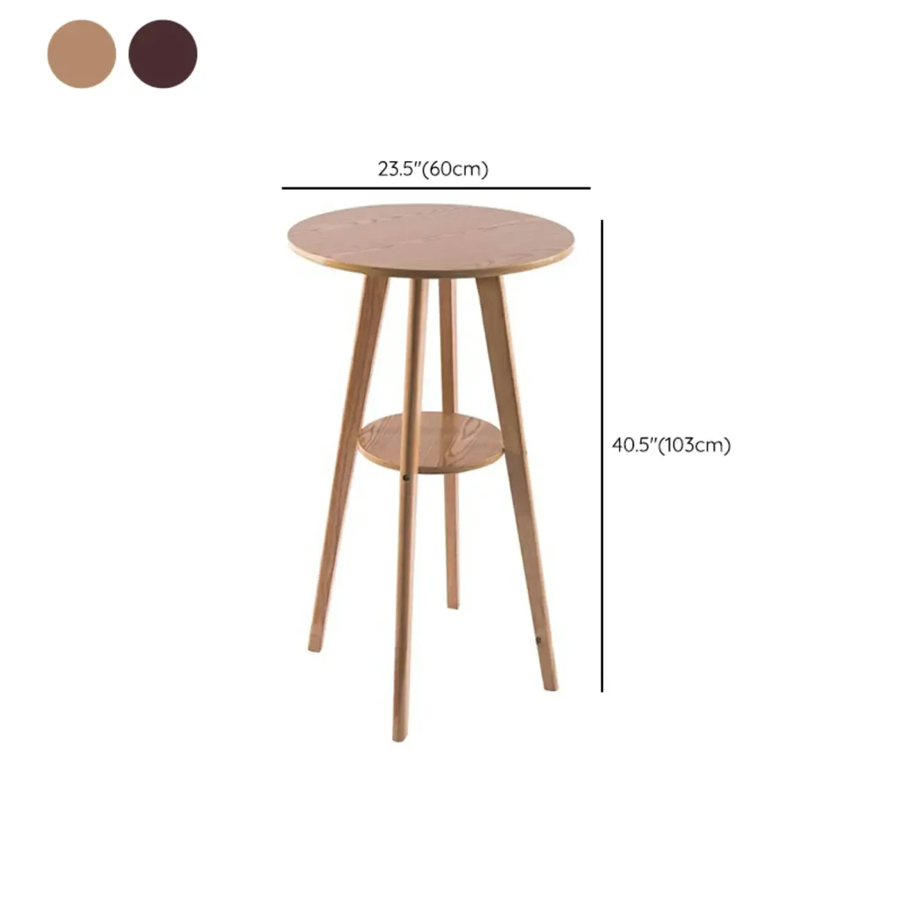 Modern Rubberwood Bar Table Non Adjustable Ideal for Home #size