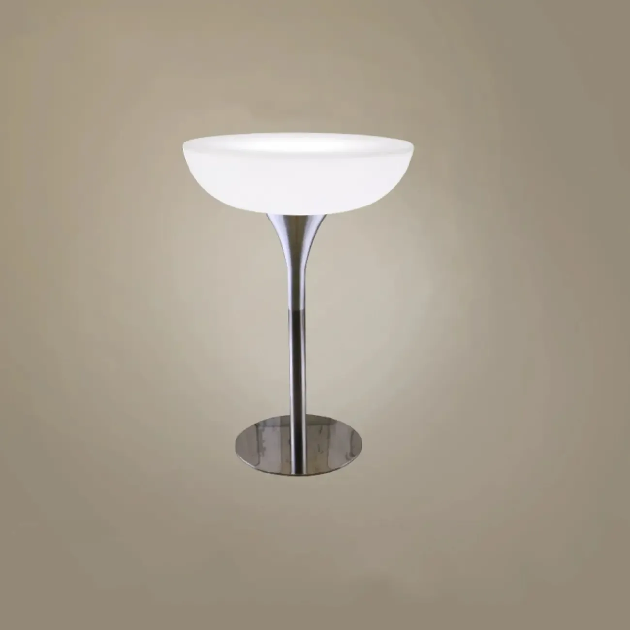 Modern Lighting White Acrylic Silver Metal Bar Tables Image - 7