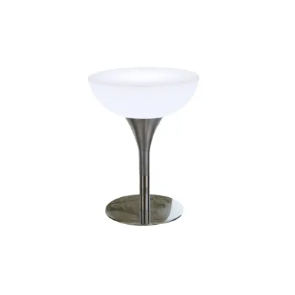Modern Lighting White Acrylic Silver Metal Bar Tables Image - 9