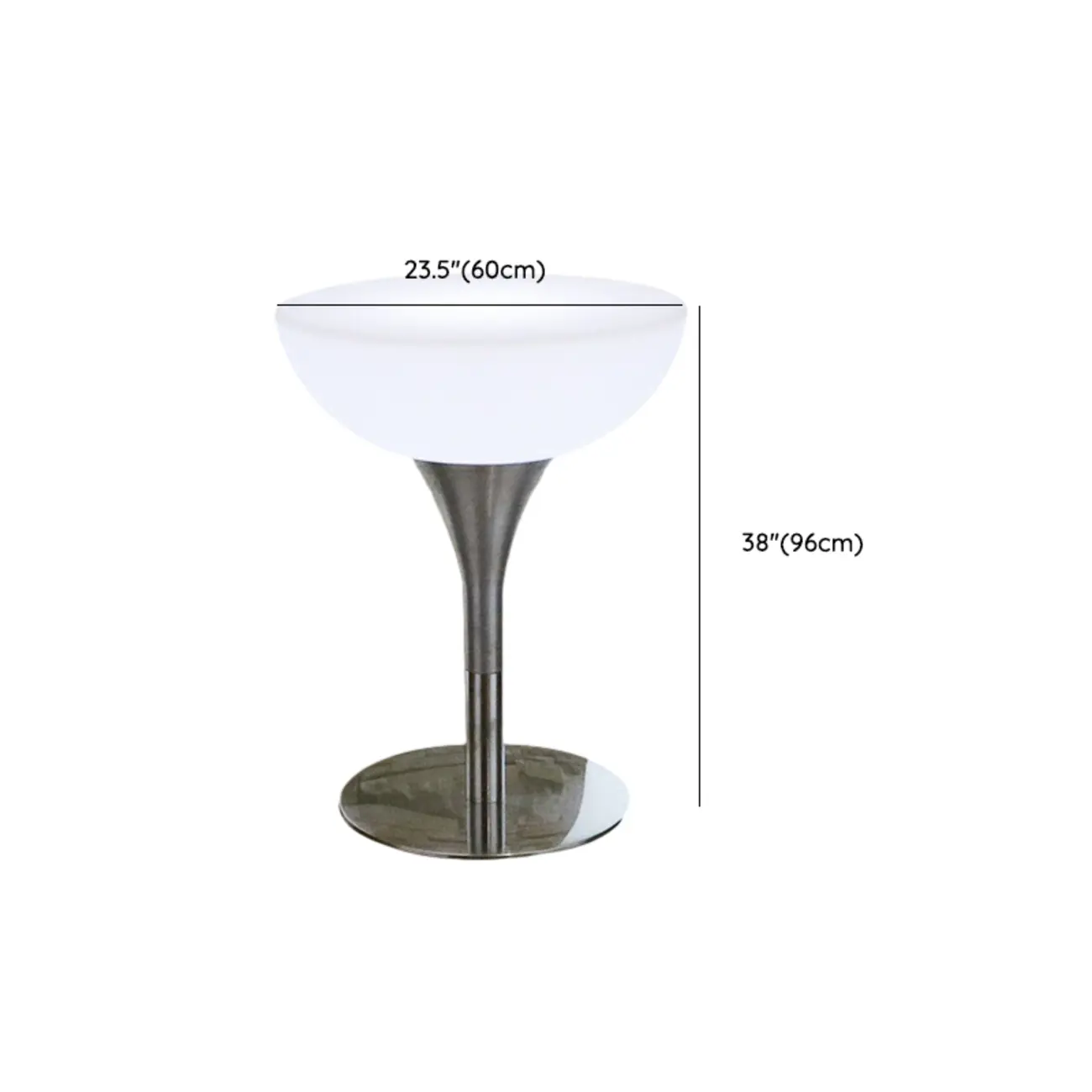 Modern Lighting White Acrylic Silver Metal Bar Tables #size | homeyfad