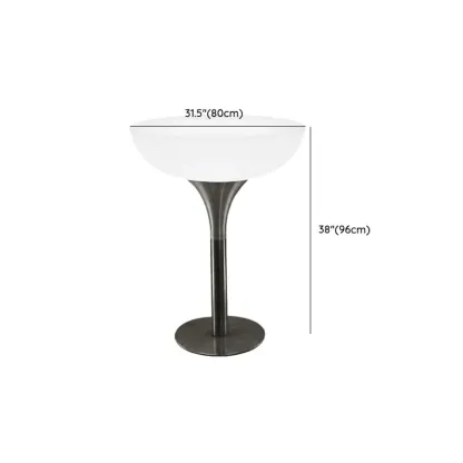 Modern Lighting White Acrylic Silver Metal Bar Tables Image - 15